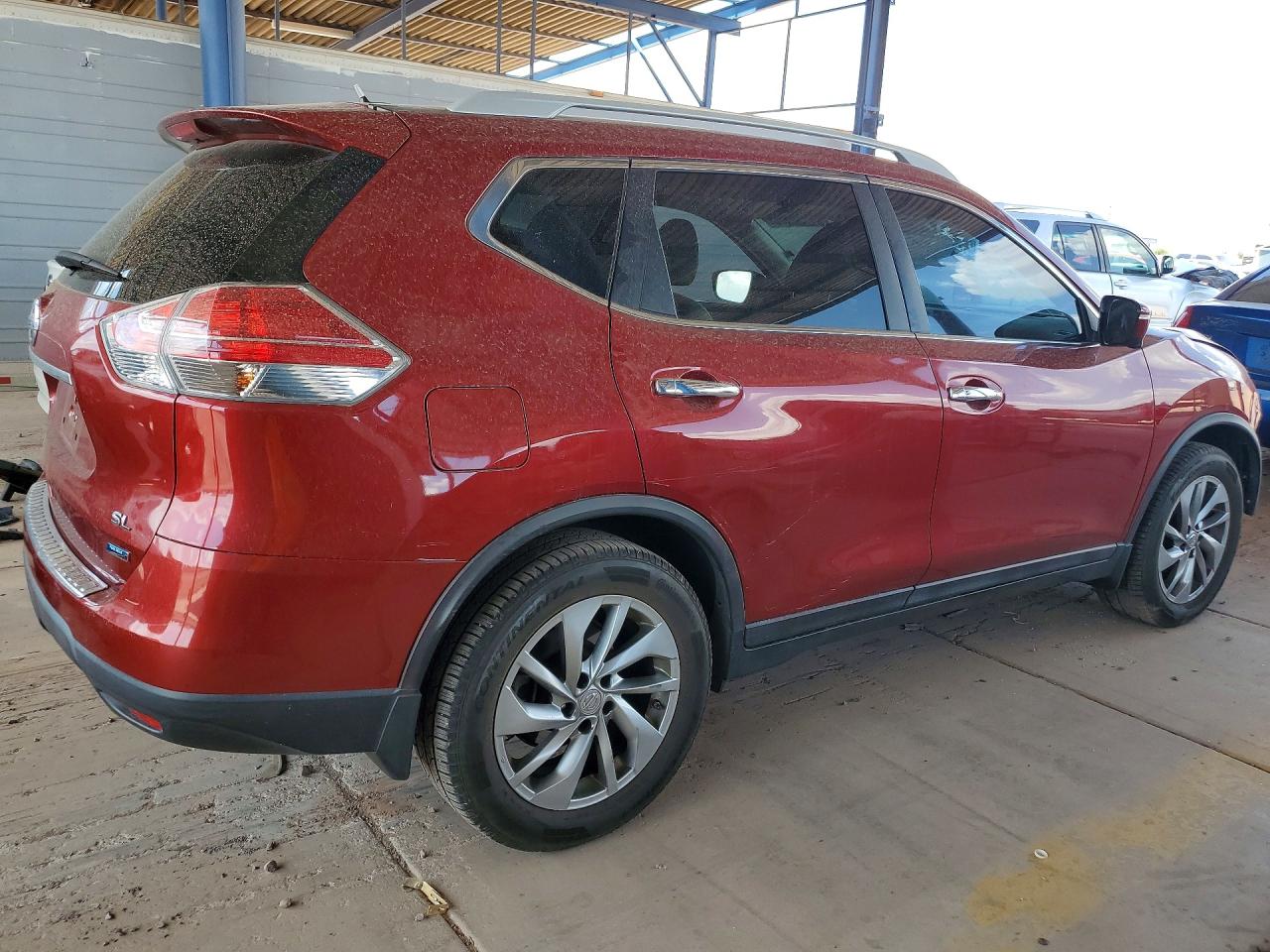 2014 Nissan Rogue Sl Red vin: 5N1AT2MT8EC777426