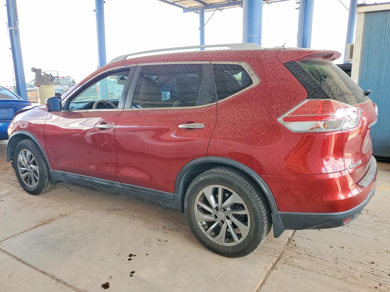 2014 Nissan Rogue Sl Red vin: 5N1AT2MT8EC777426