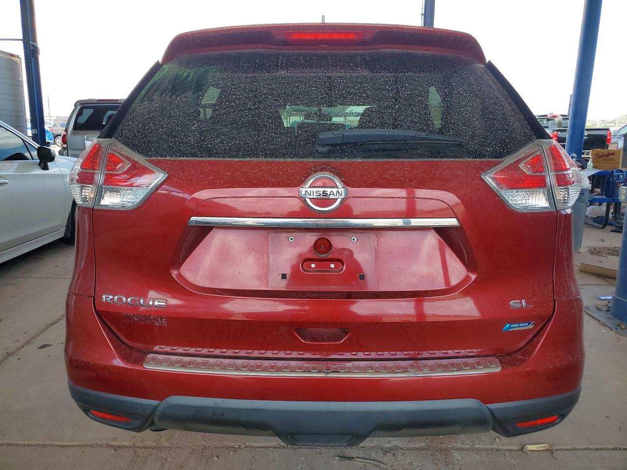 2014 Nissan Rogue Sl Red vin: 5N1AT2MT8EC777426