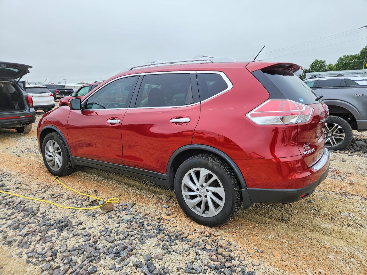 2014 Nissan Rogue Sl Burgundy vin: 5N1AT2MT8EC778396