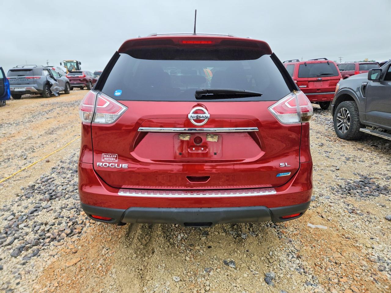 2014 Nissan Rogue Sl Burgundy vin: 5N1AT2MT8EC778396