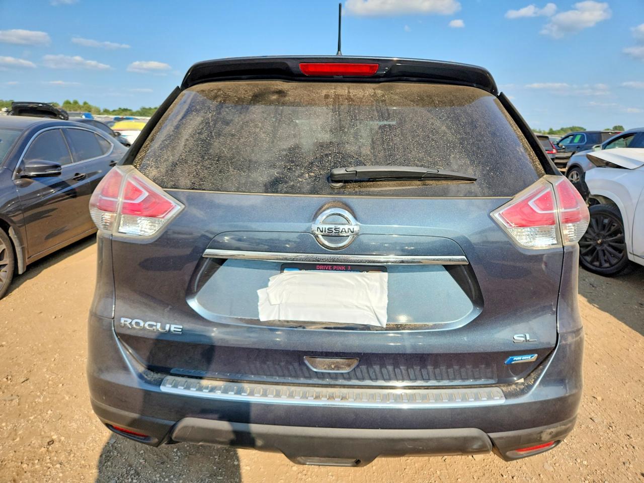 2014 Nissan Rogue Sl Black vin: 5N1AT2MT8EC782352