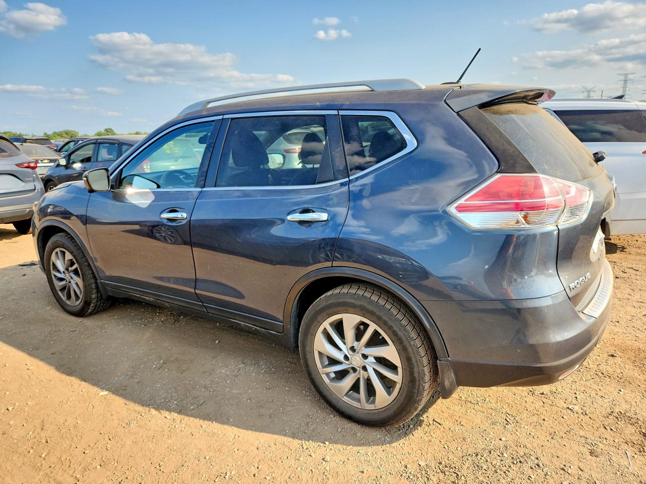 2014 Nissan Rogue Sl Black vin: 5N1AT2MT8EC782352