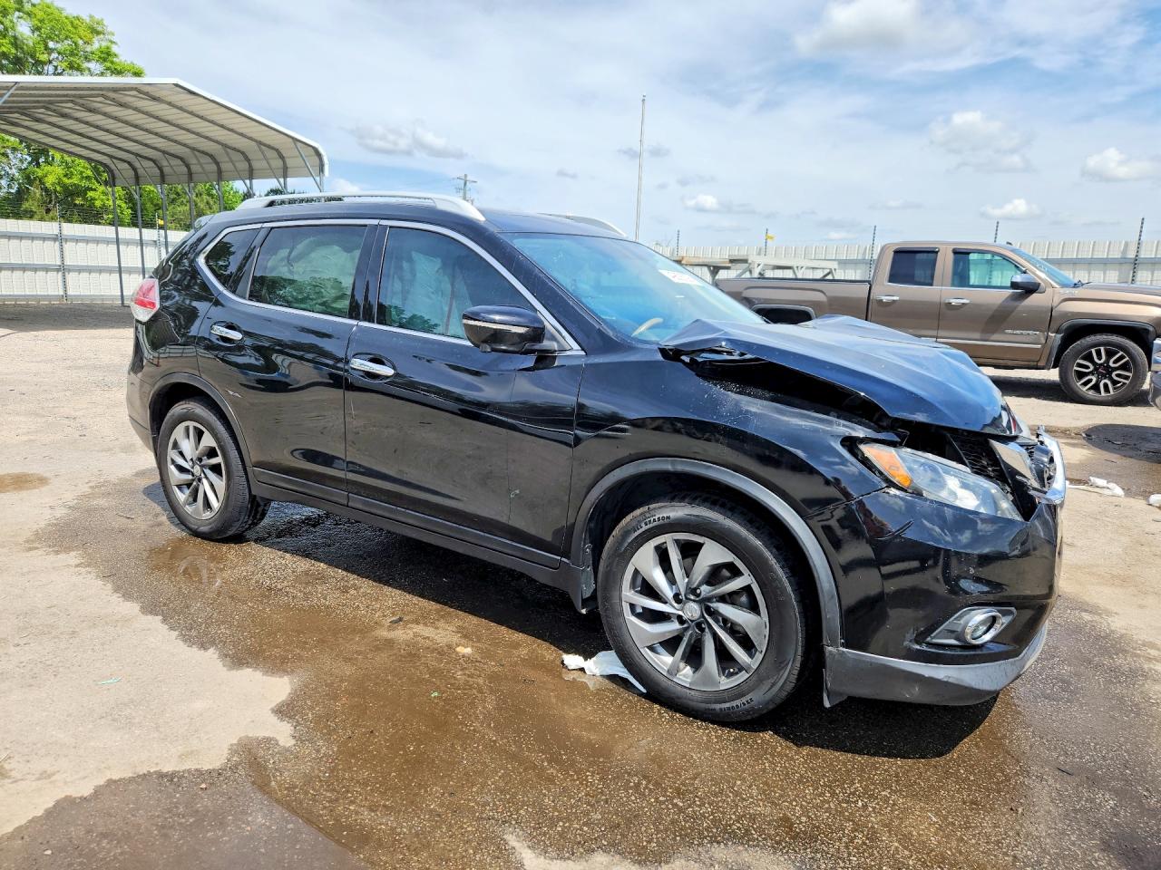 2014 Nissan Rogue S Black vin: 5N1AT2MT8EC784621