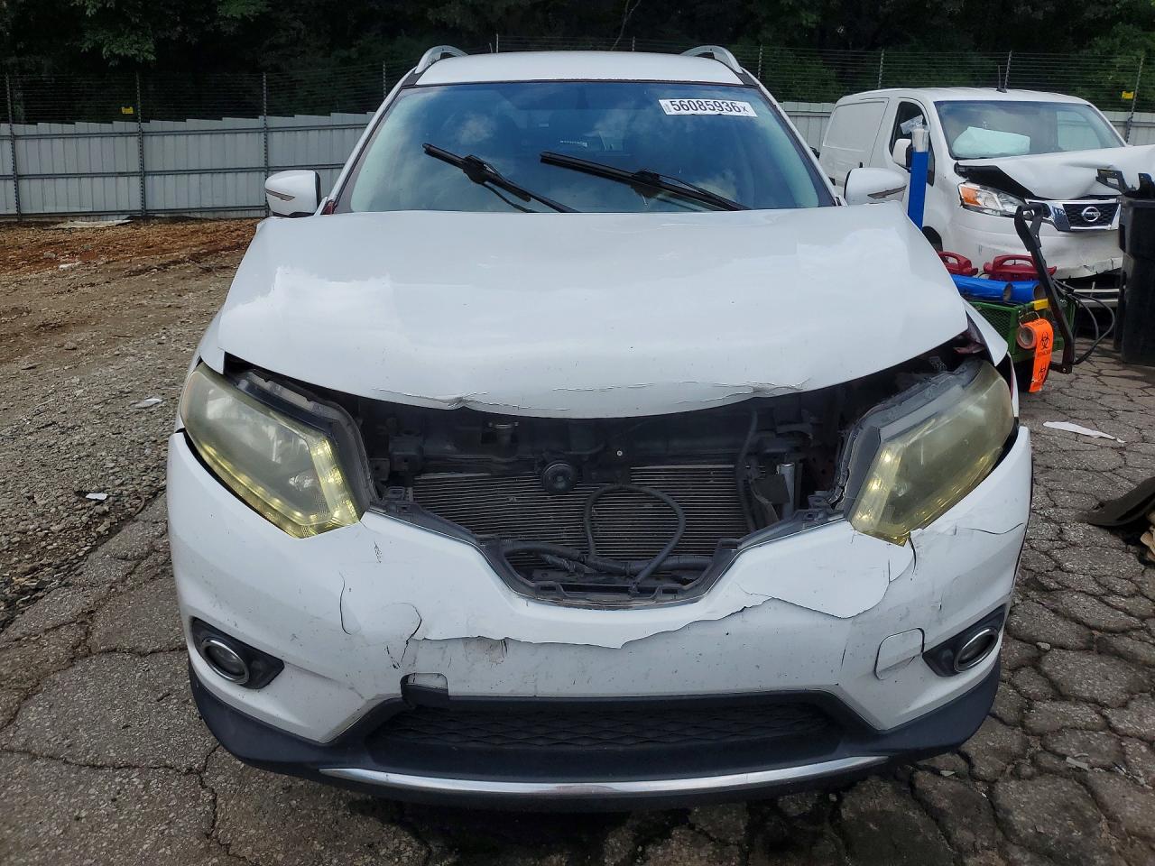 2014 Nissan Rogue Sl White vin: 5N1AT2MT8EC804933