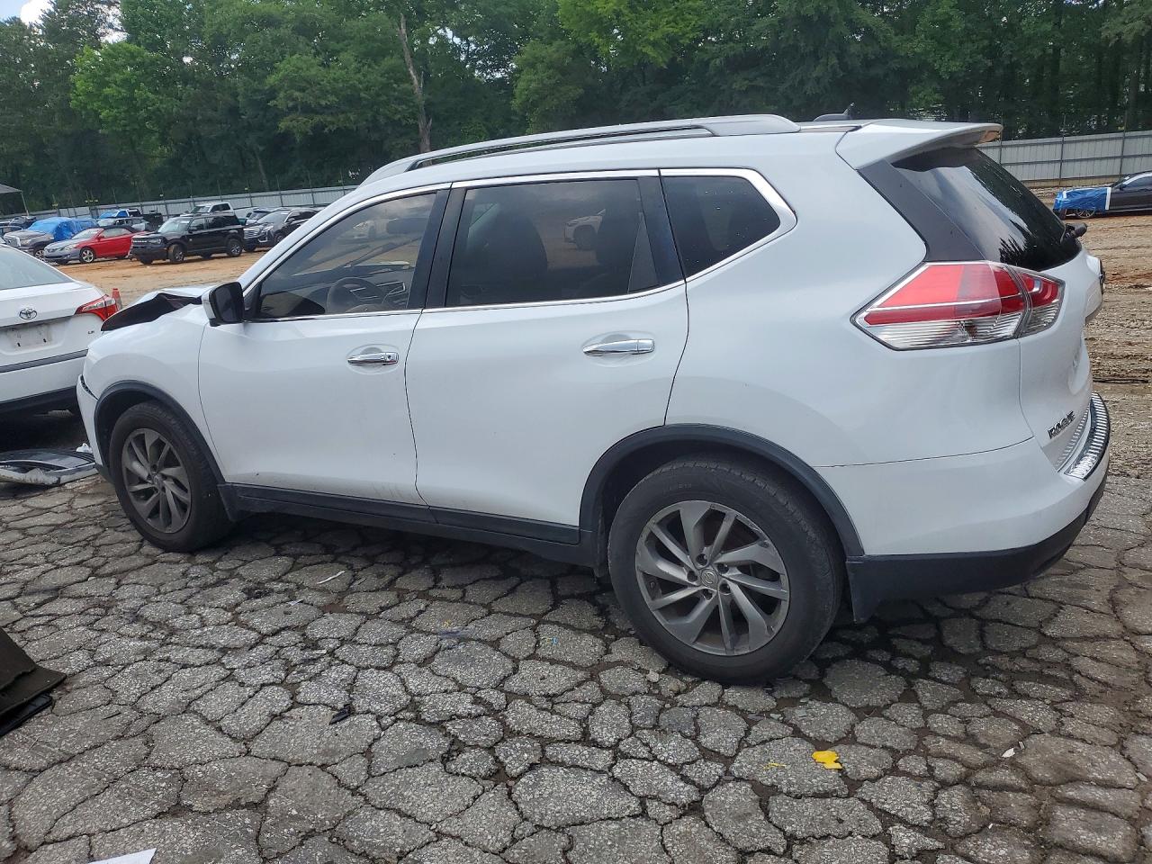 2014 Nissan Rogue Sl White vin: 5N1AT2MT8EC804933