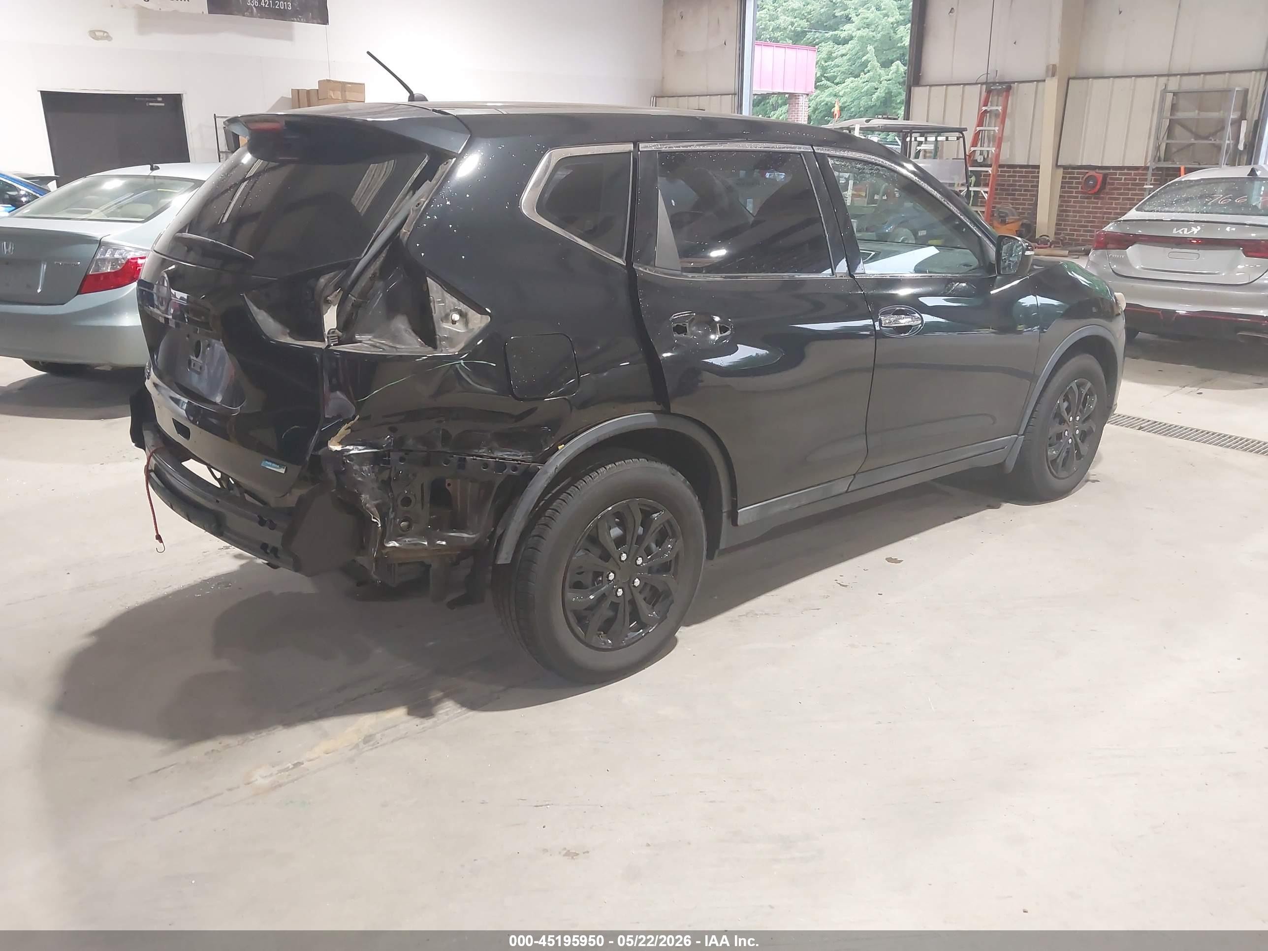 2014 Nissan Rogue S Black vin: 5N1AT2MT8EC808383