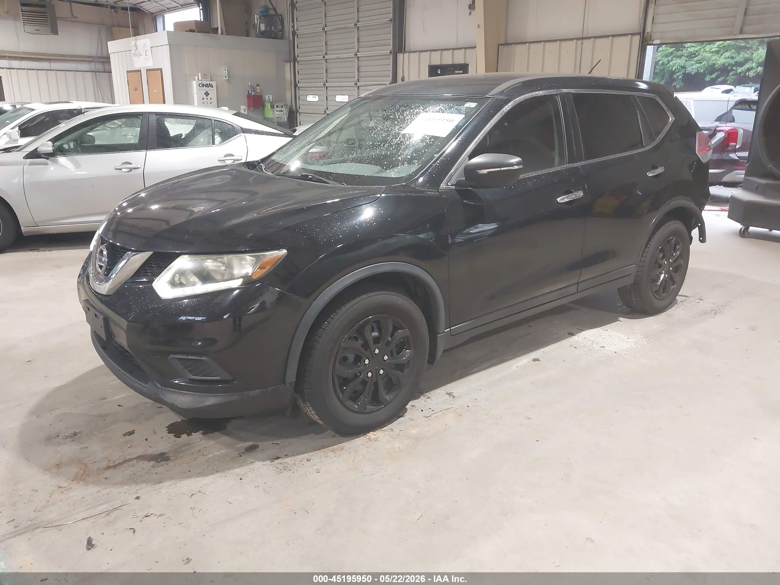 2014 Nissan Rogue S Black vin: 5N1AT2MT8EC808383