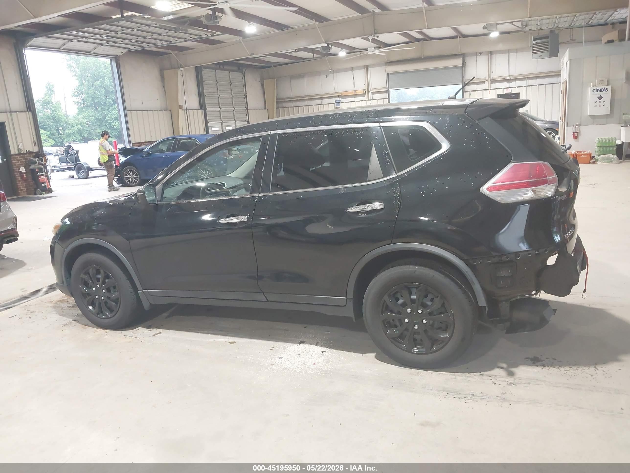2014 Nissan Rogue S Black vin: 5N1AT2MT8EC808383