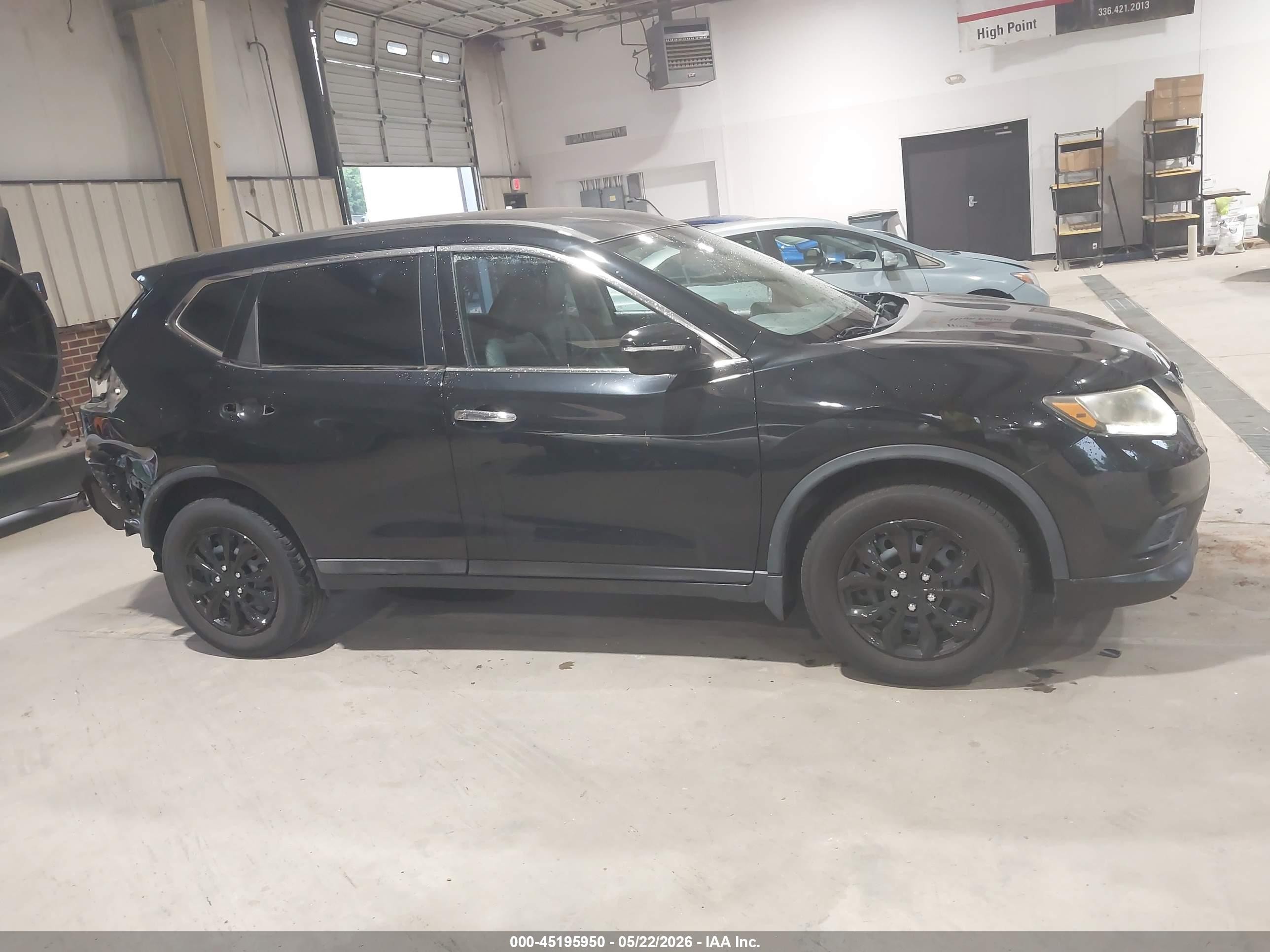 2014 Nissan Rogue S Black vin: 5N1AT2MT8EC808383