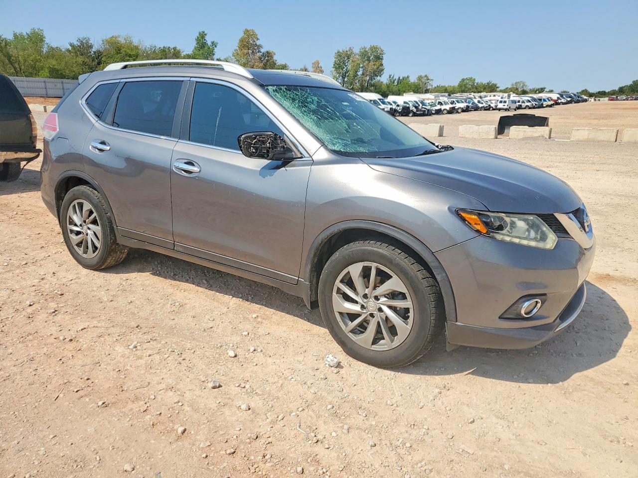 2014 Nissan Rogue Sl Gray vin: 5N1AT2MT8EC808562
