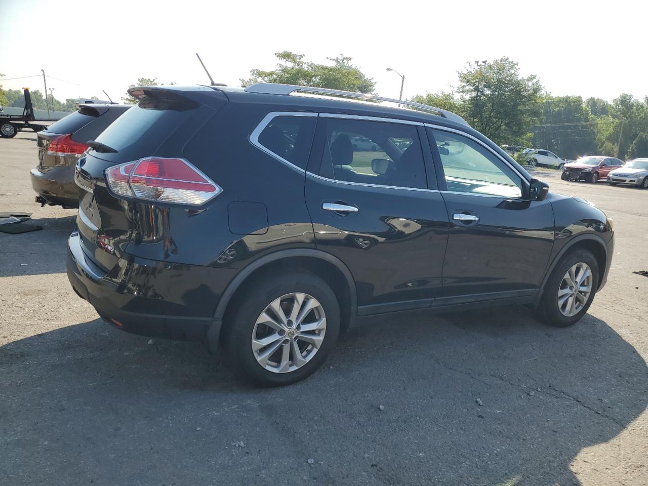 2014 Nissan Rogue S Black vin: 5N1AT2MT8EC823711
