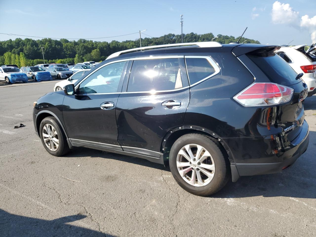 2014 Nissan Rogue S Black vin: 5N1AT2MT8EC823711
