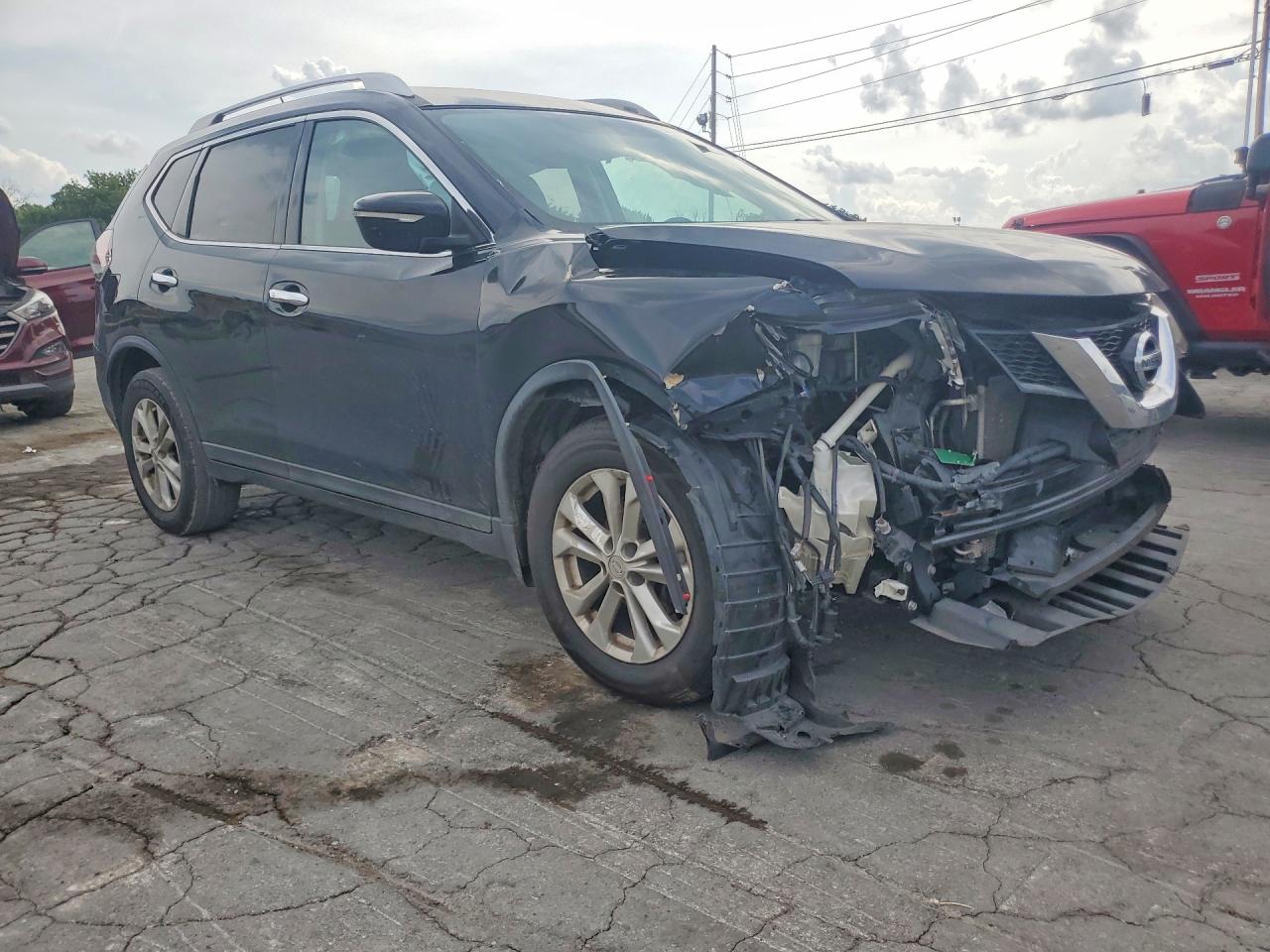 2014 Nissan Rogue S Black vin: 5N1AT2MT8EC823711
