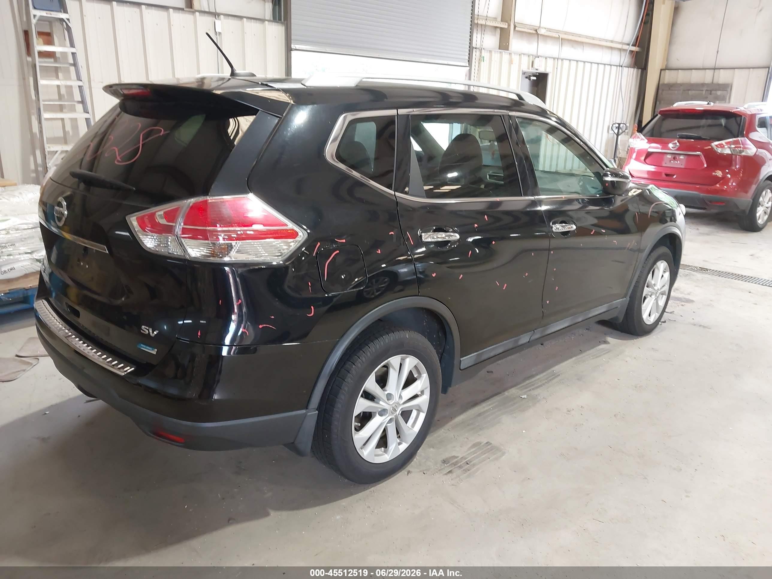 2014 Nissan Rogue Sv Black vin: 5N1AT2MT8EC869703