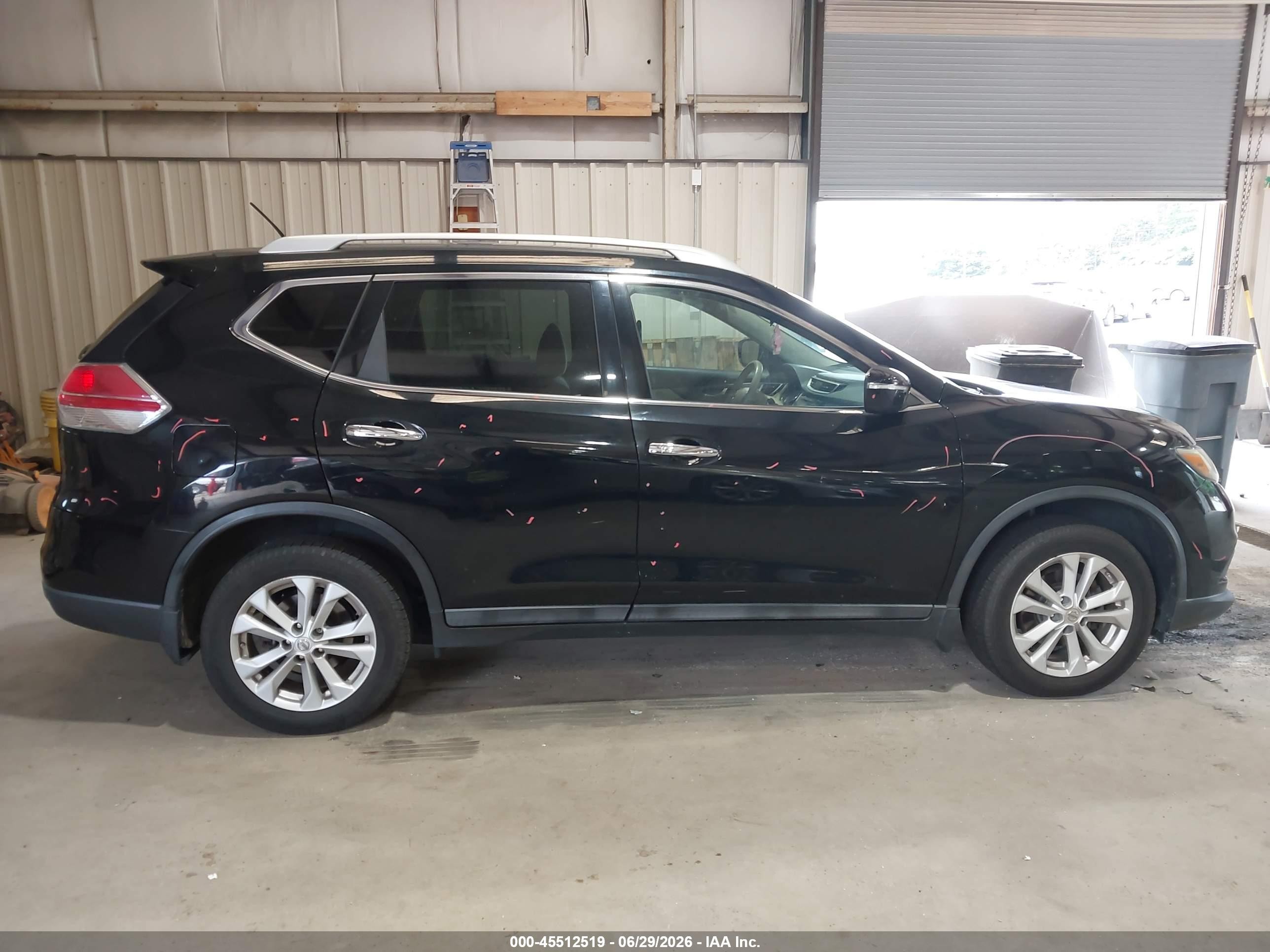 2014 Nissan Rogue Sv Black vin: 5N1AT2MT8EC869703