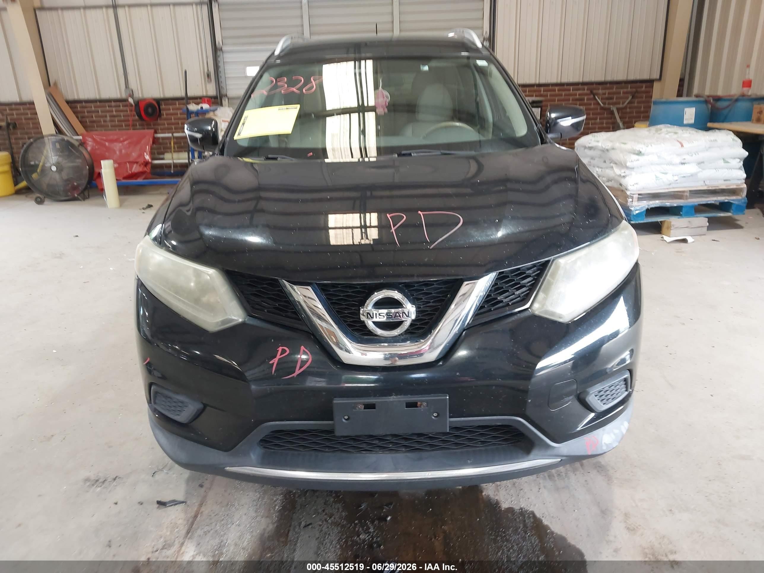 2014 Nissan Rogue Sv Black vin: 5N1AT2MT8EC869703