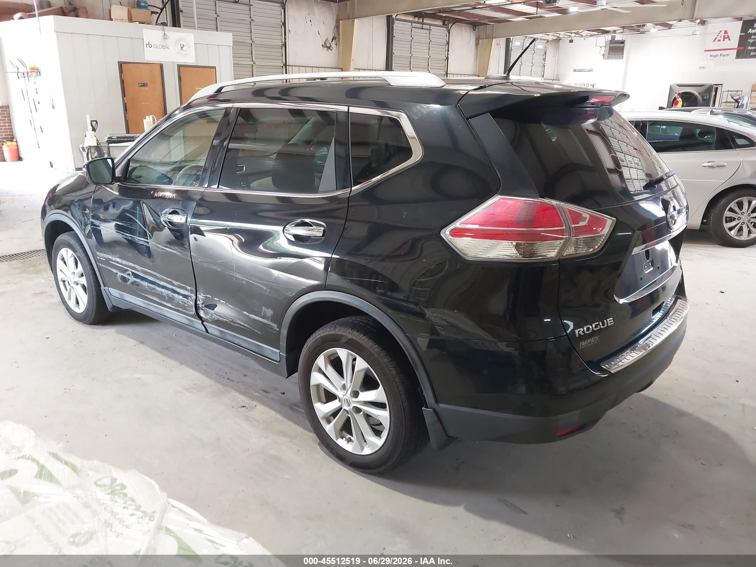 2014 Nissan Rogue Sv Black vin: 5N1AT2MT8EC869703