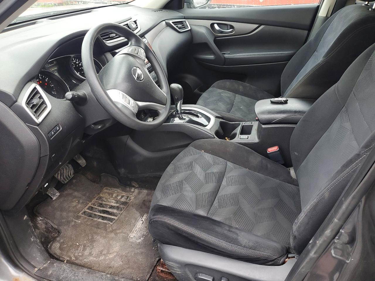 2015 Nissan Rogue S Gray vin: 5N1AT2MT8FC753242