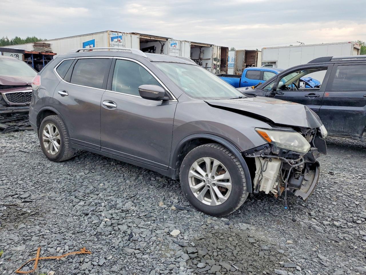 2015 Nissan Rogue S Gray vin: 5N1AT2MT8FC753242