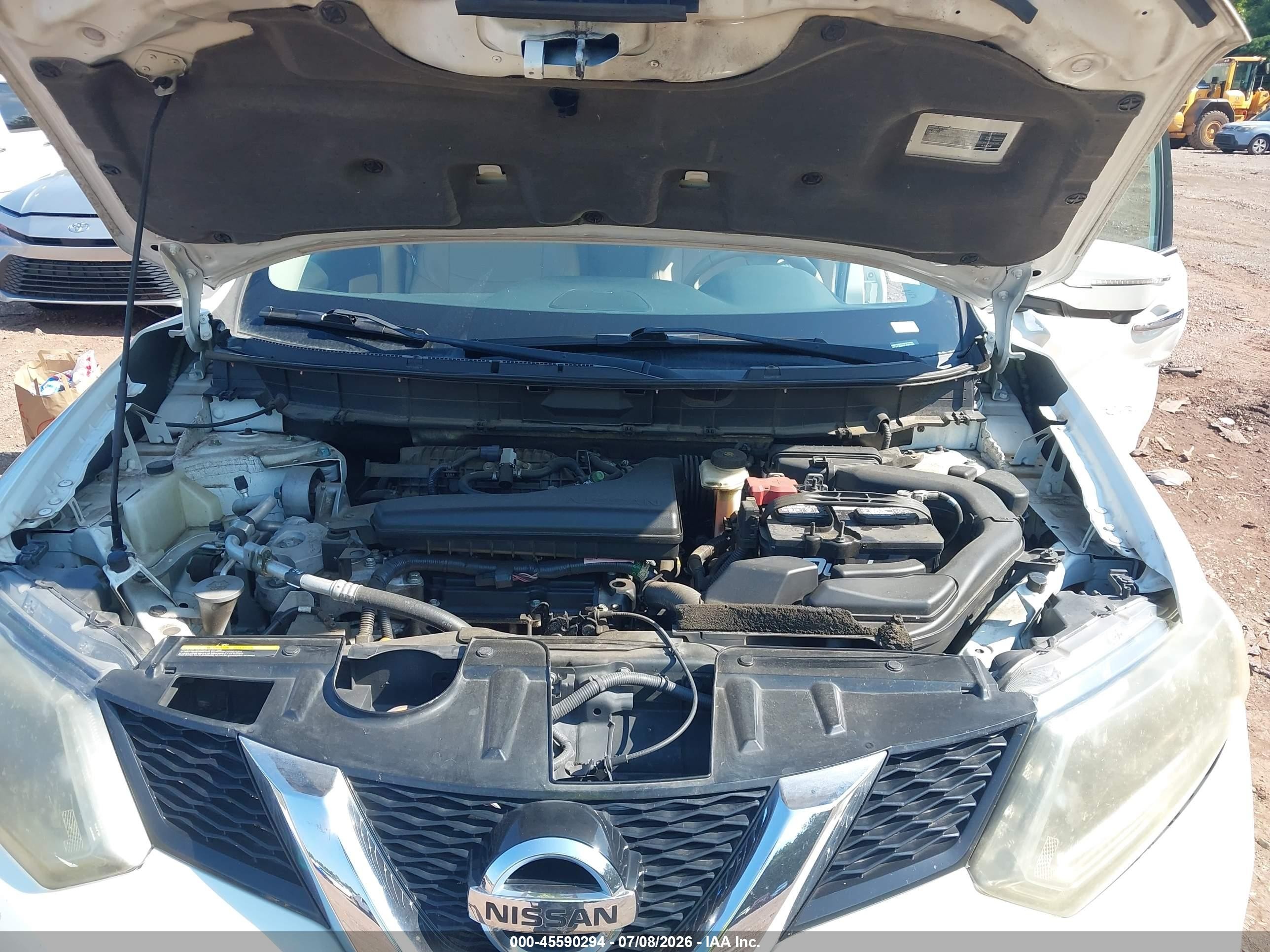 2015 Nissan Rogue Sl White vin: 5N1AT2MT8FC759963