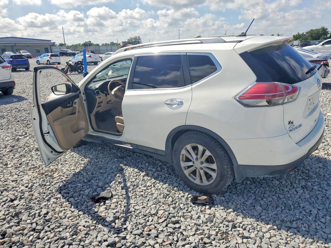 2015 Nissan Rogue Sv White vin: 5N1AT2MT8FC769750