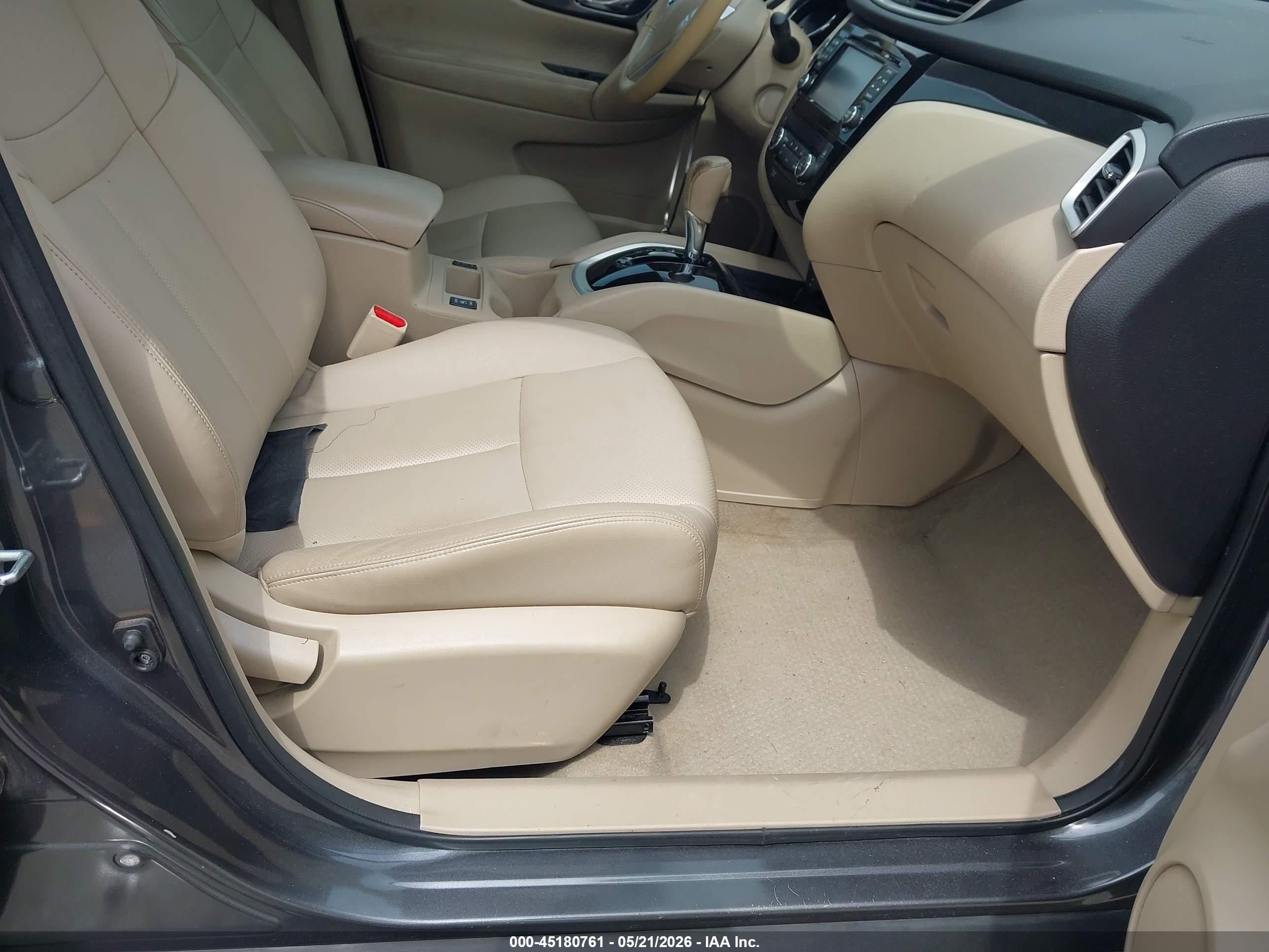 2015 Nissan Rogue Sl Серый vin: 5N1AT2MT8FC787519