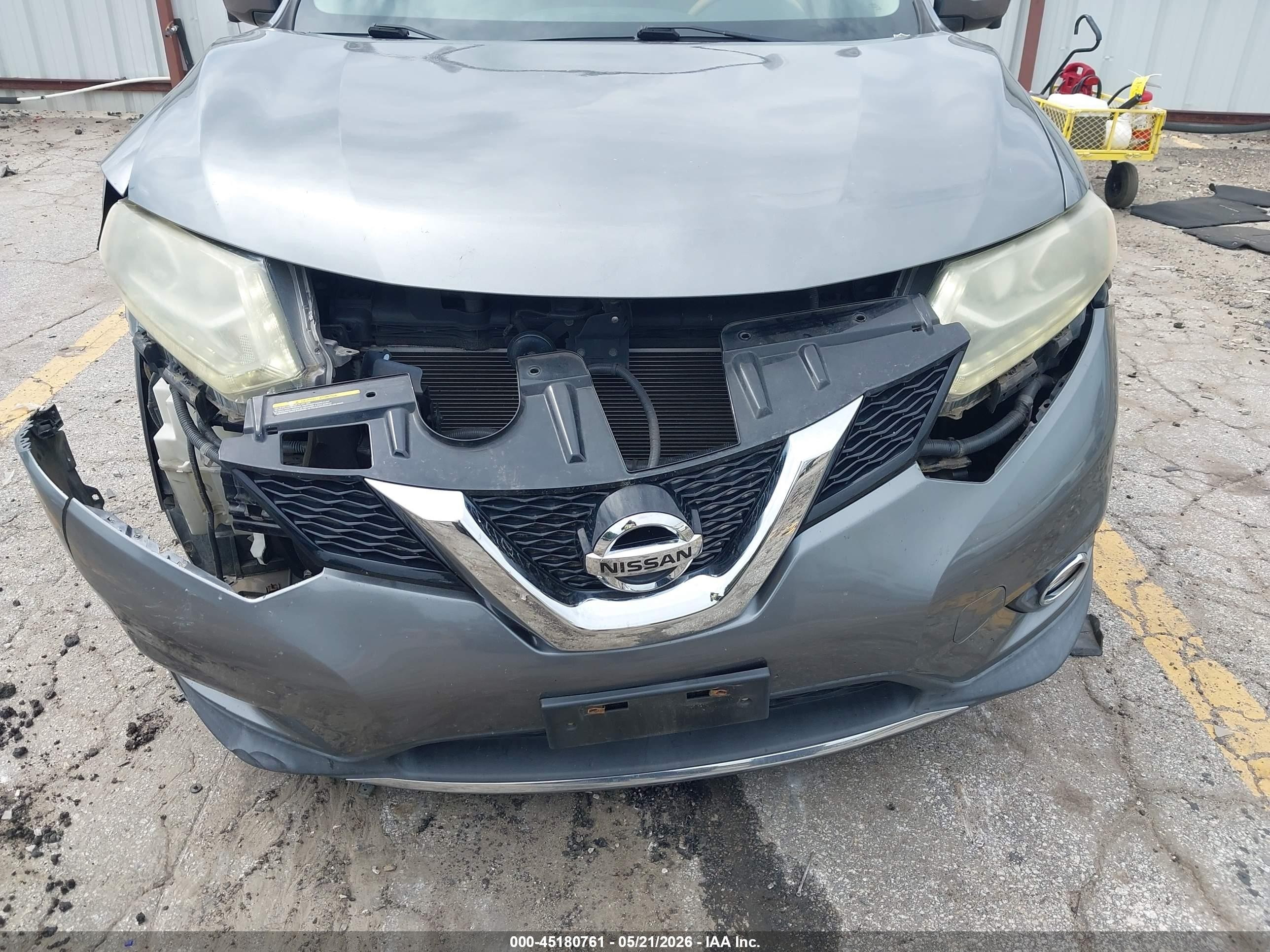 2015 Nissan Rogue Sl Серый vin: 5N1AT2MT8FC787519