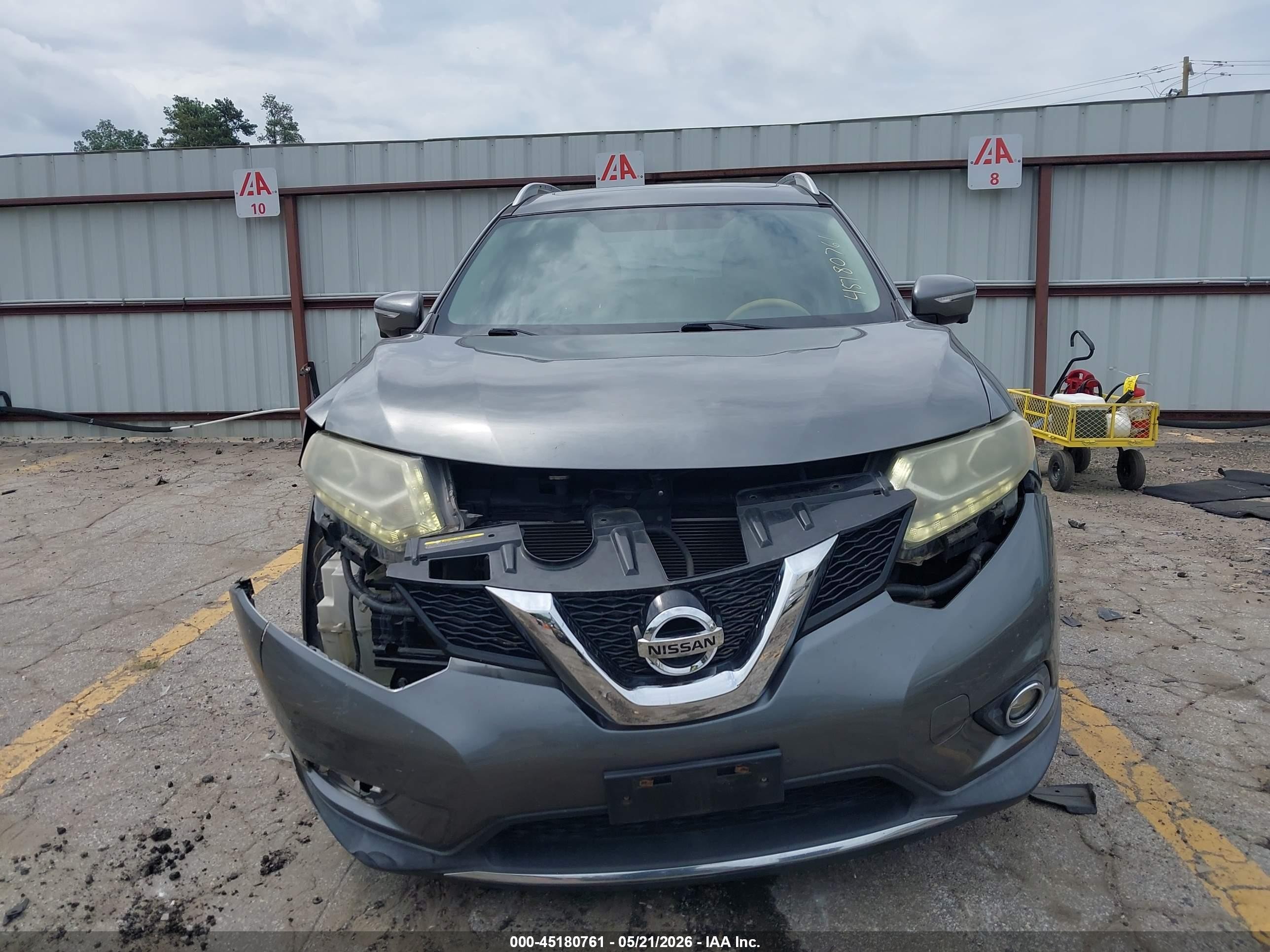 2015 Nissan Rogue Sl Серый vin: 5N1AT2MT8FC787519