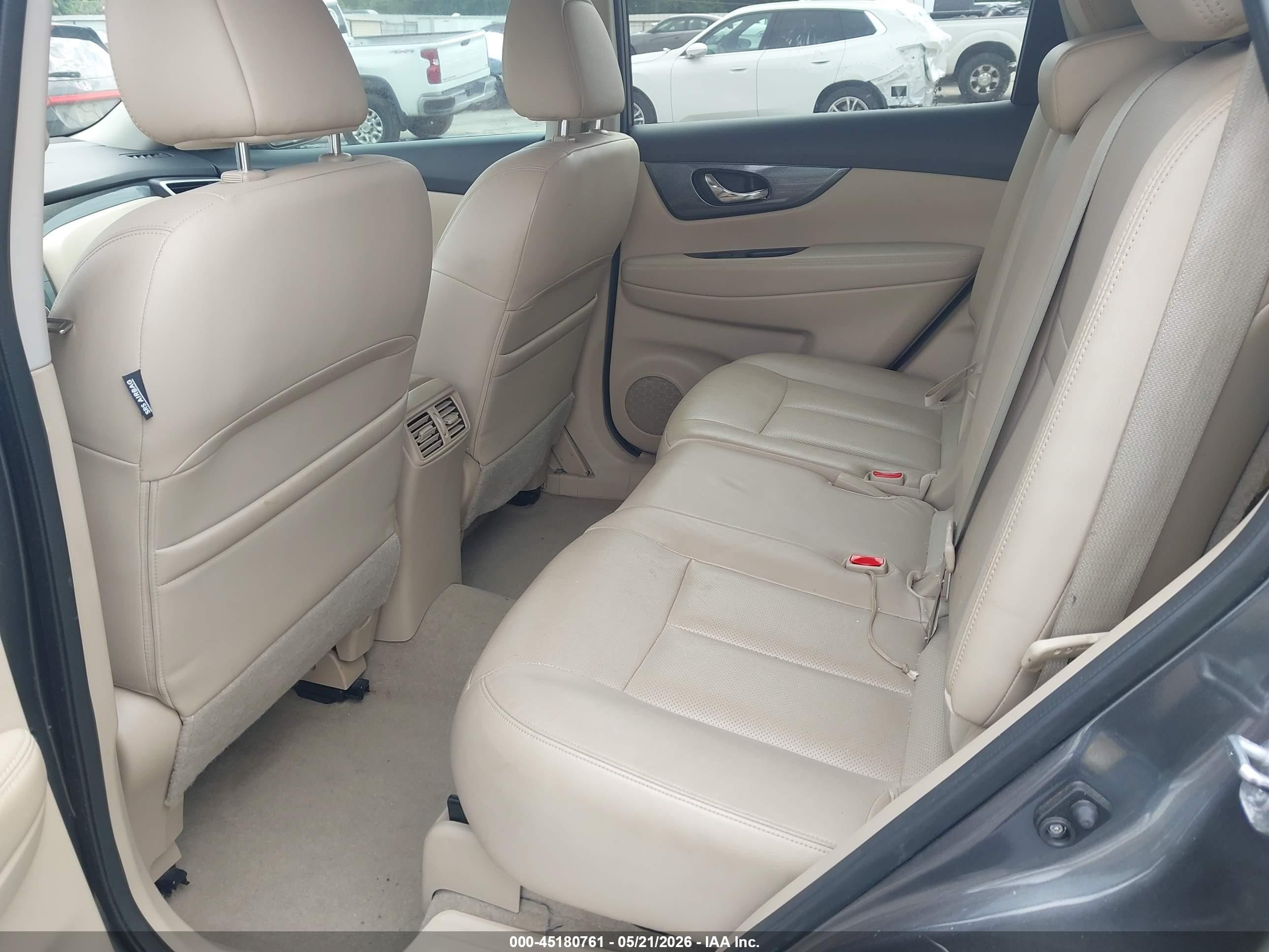2015 Nissan Rogue Sl Серый vin: 5N1AT2MT8FC787519