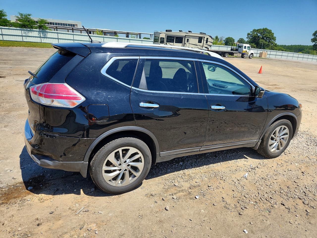2015 Nissan Rogue Sl Black vin: 5N1AT2MT8FC796852