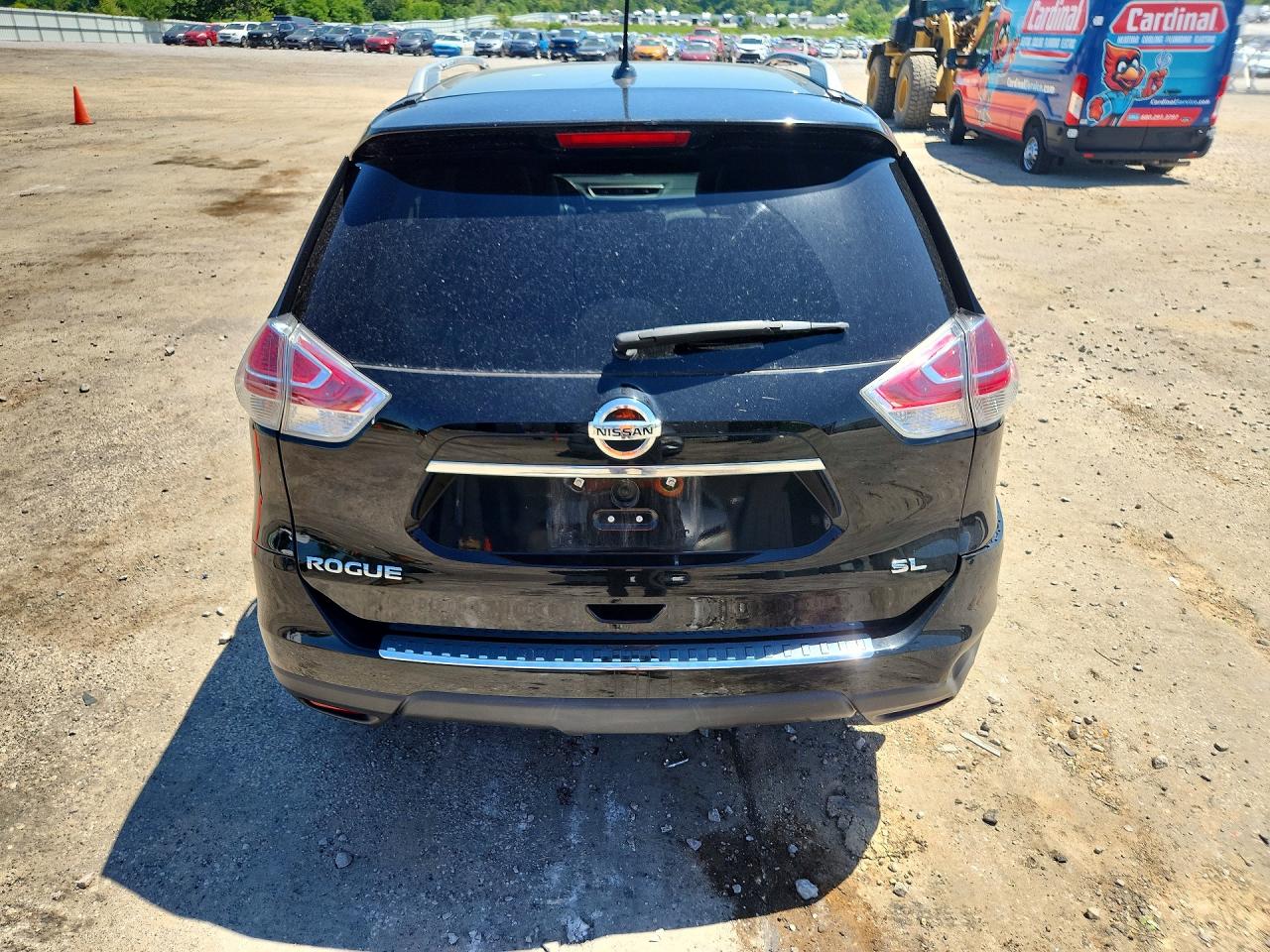 2015 Nissan Rogue Sl Black vin: 5N1AT2MT8FC796852