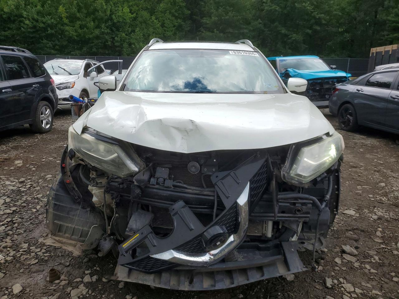 2015 Nissan Rogue Sl Белый vin: 5N1AT2MT8FC808370