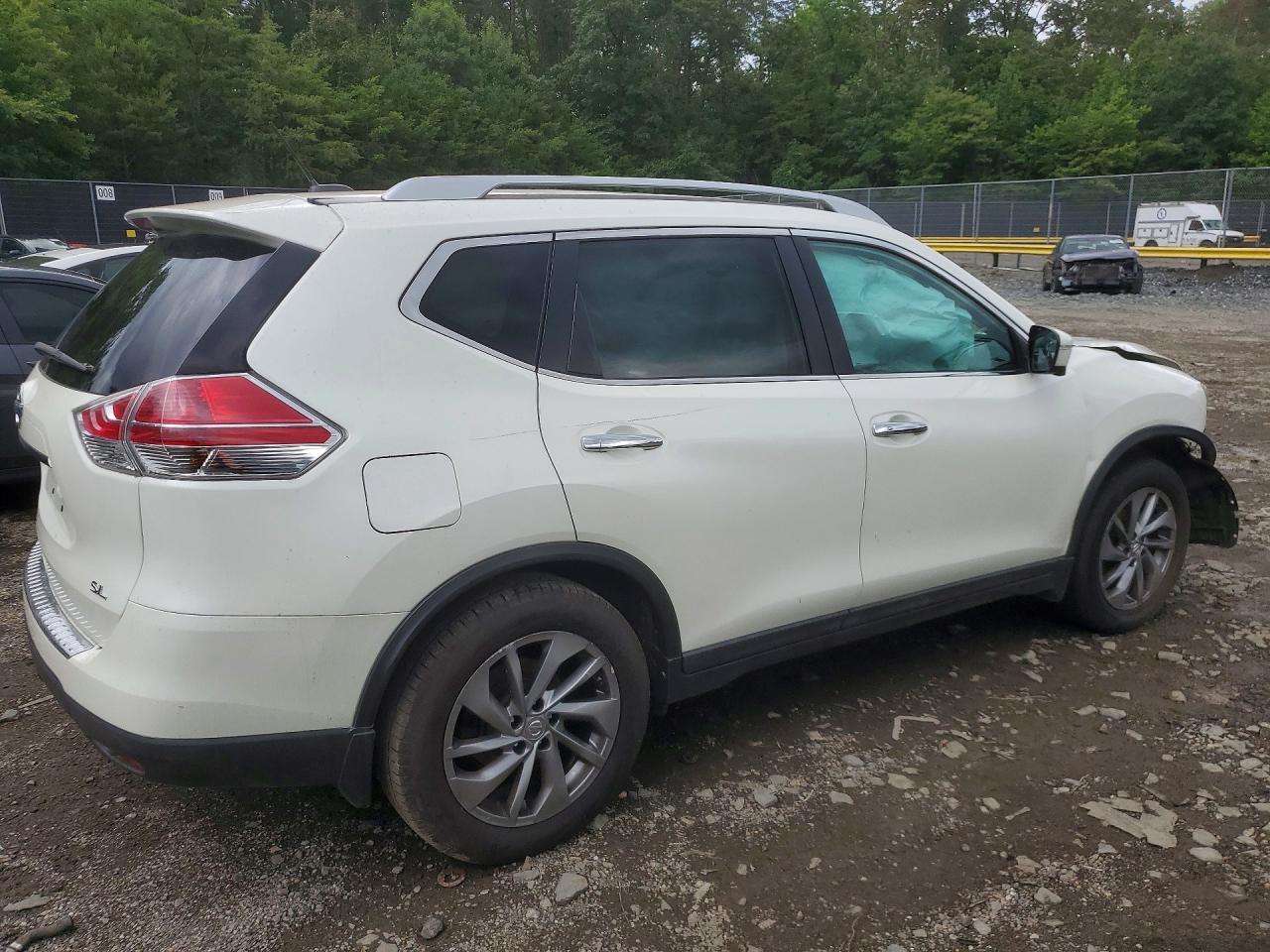 2015 Nissan Rogue Sl Белый vin: 5N1AT2MT8FC808370