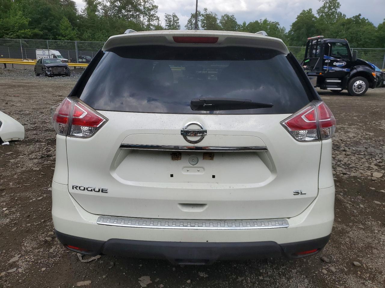 2015 Nissan Rogue Sl Белый vin: 5N1AT2MT8FC808370