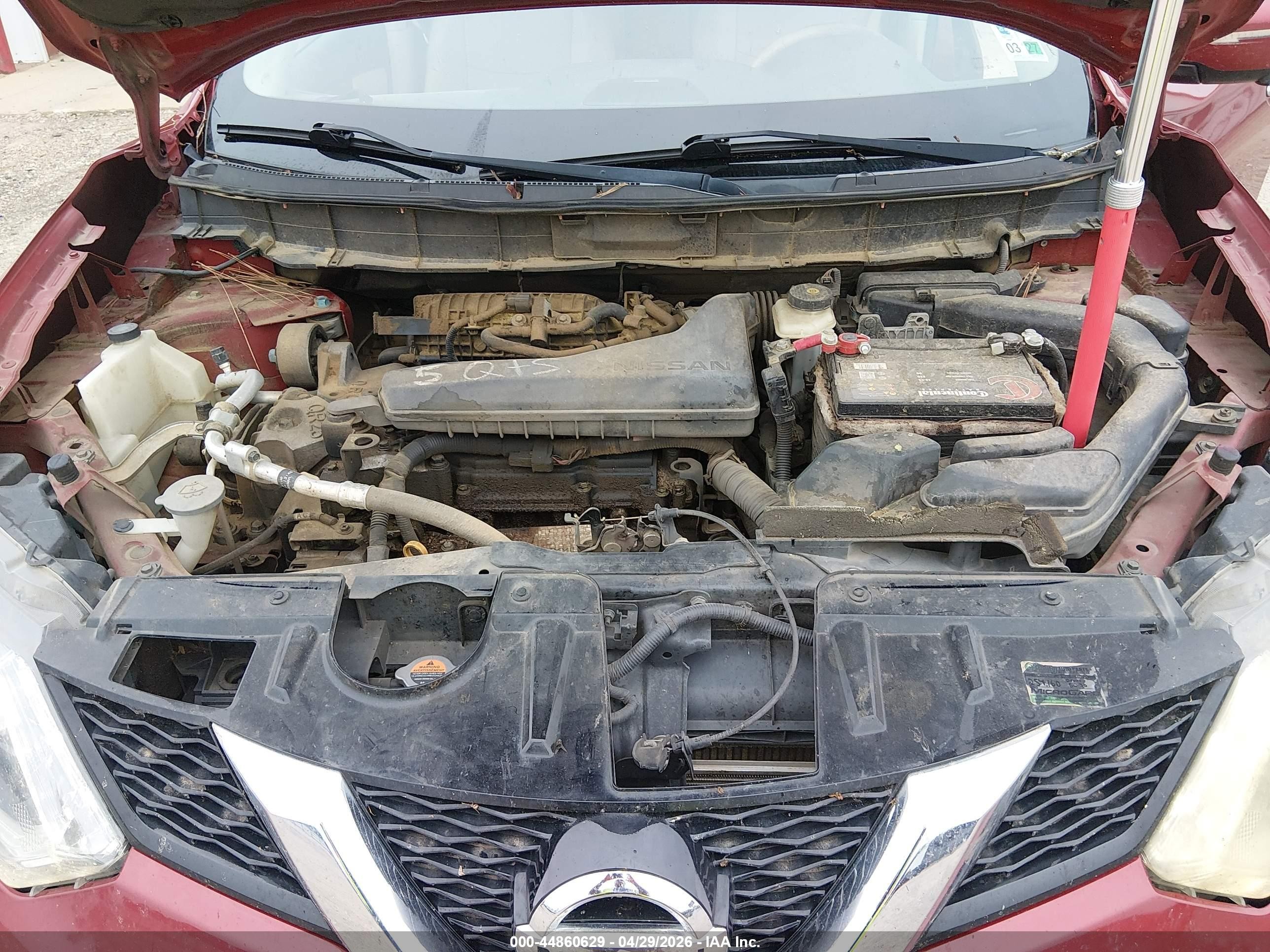2015 Nissan Rogue Sl Red vin: 5N1AT2MT8FC812306