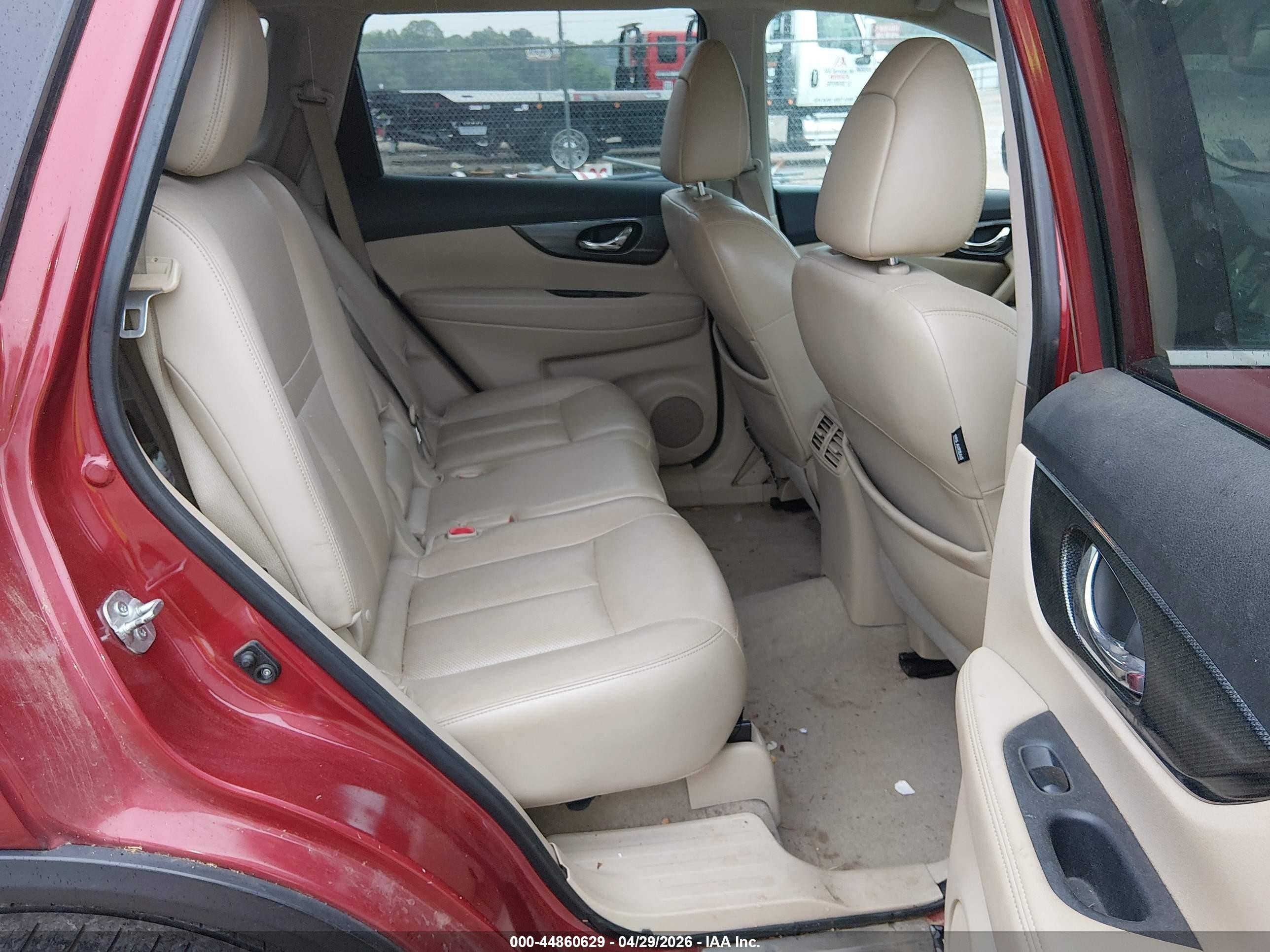 2015 Nissan Rogue Sl Red vin: 5N1AT2MT8FC812306