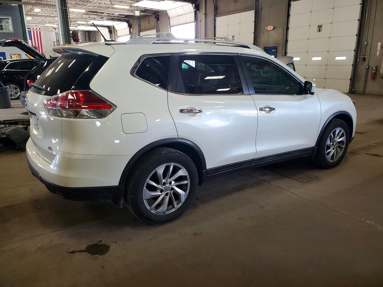 2015 Nissan Rogue Sl White vin: 5N1AT2MT8FC822690