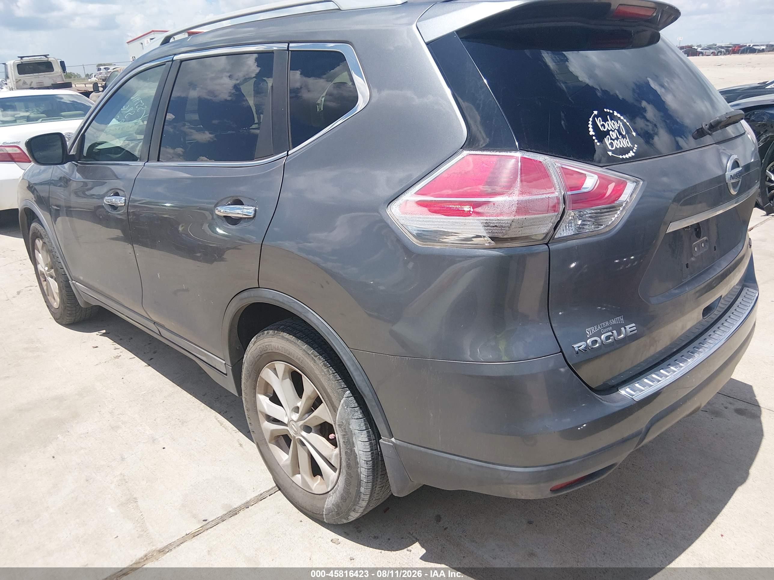 2015 Nissan Rogue Sv Gray vin: 5N1AT2MT8FC824505
