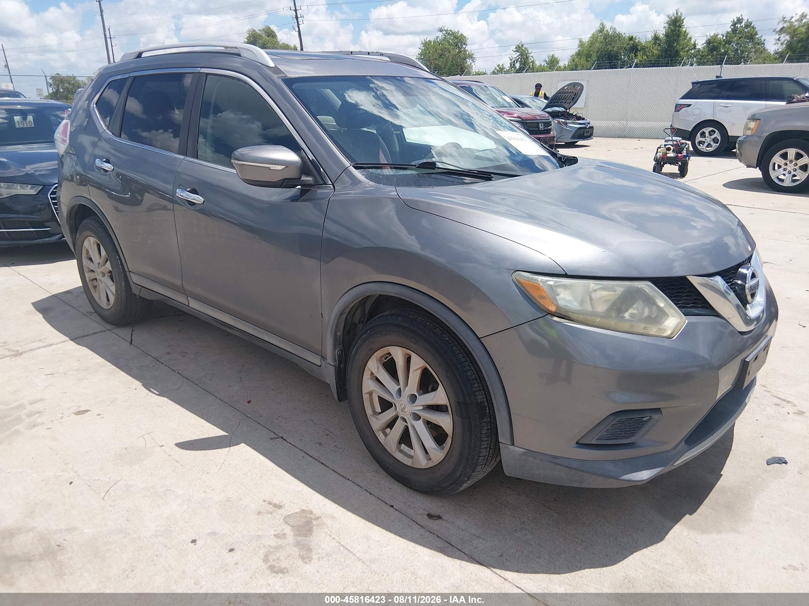 2015 Nissan Rogue Sv Gray vin: 5N1AT2MT8FC824505