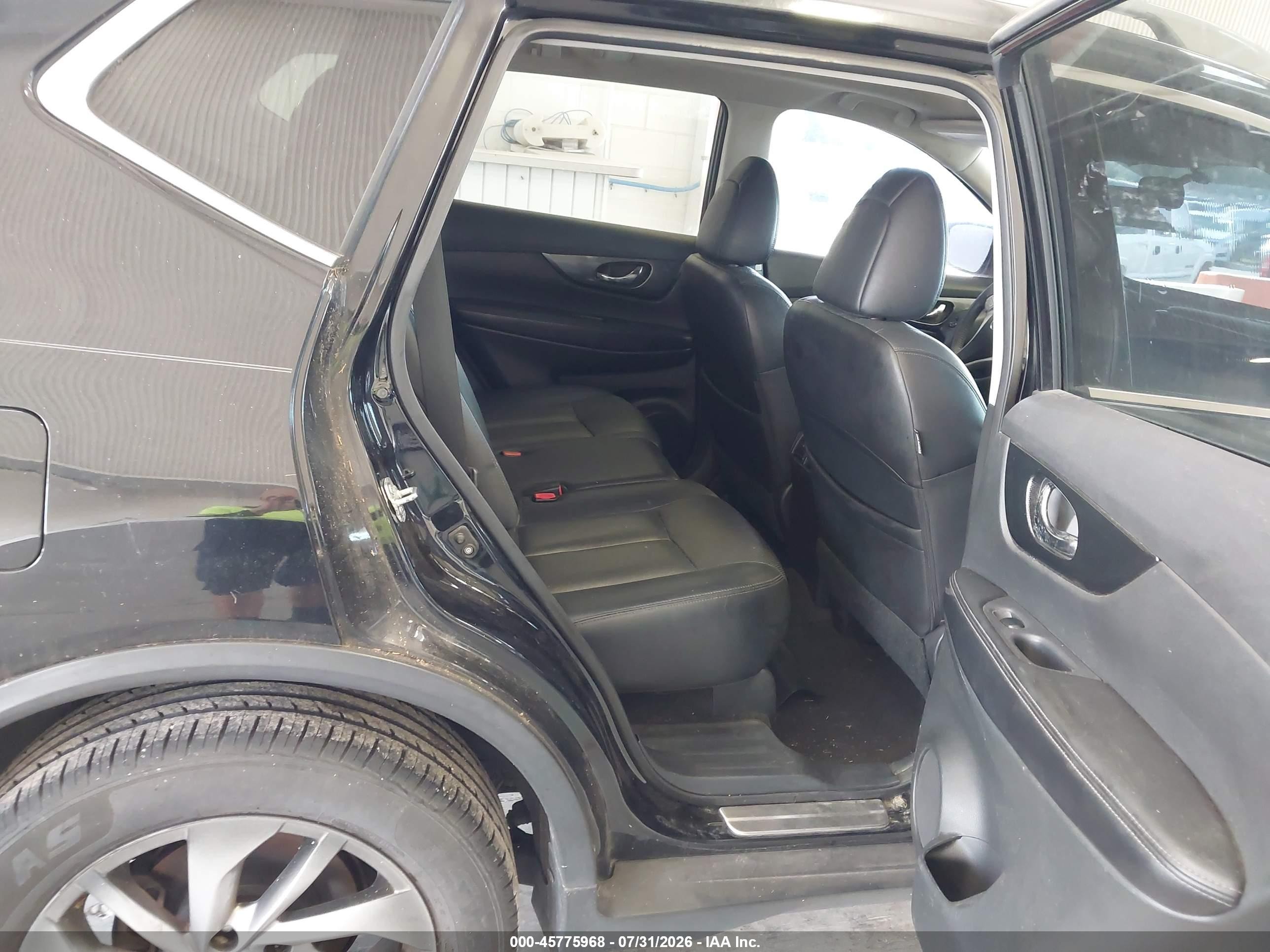 2015 Nissan Rogue Sl Black vin: 5N1AT2MT8FC847671