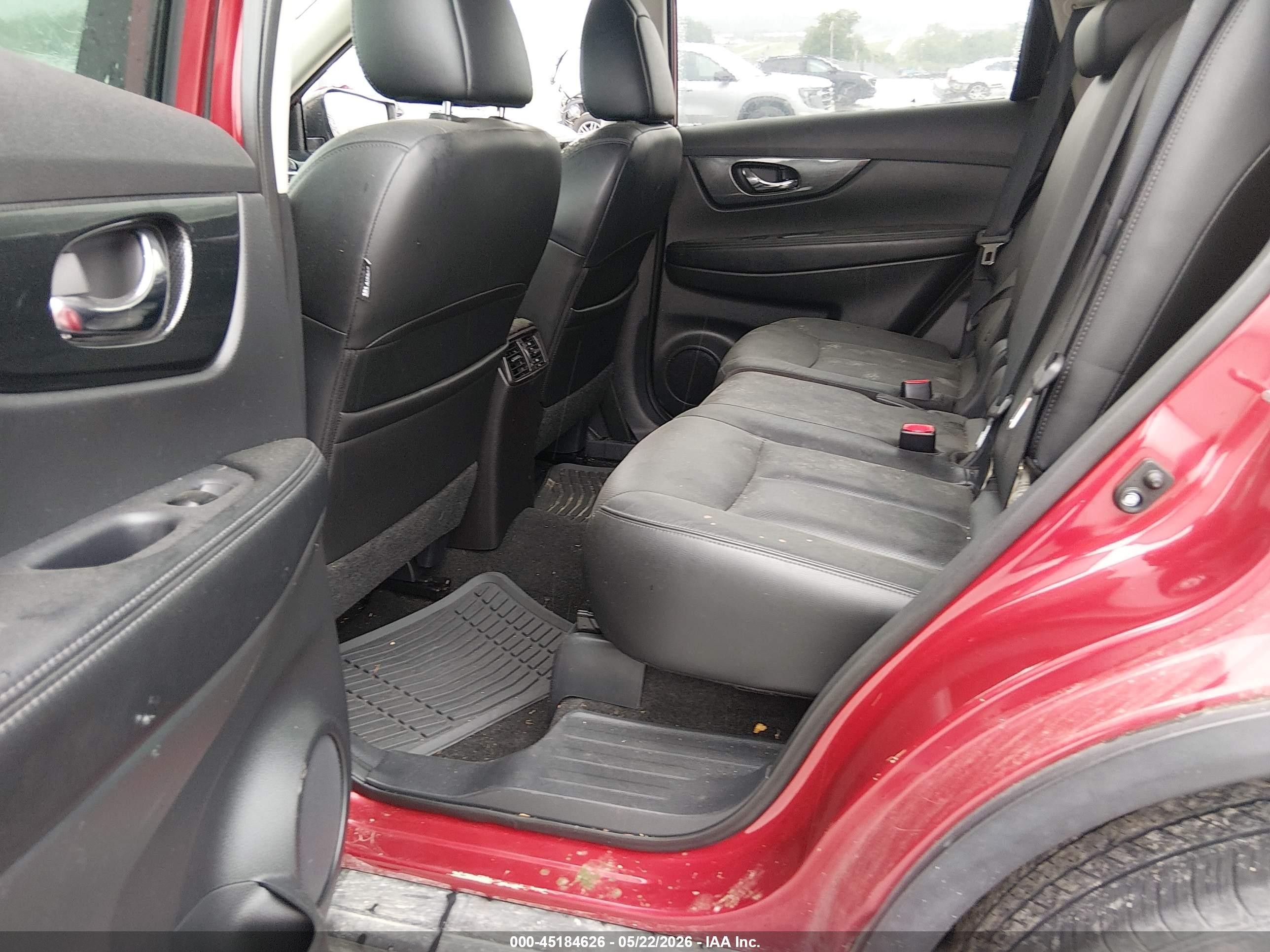 2015 Nissan Rogue Sl Red vin: 5N1AT2MT8FC847993