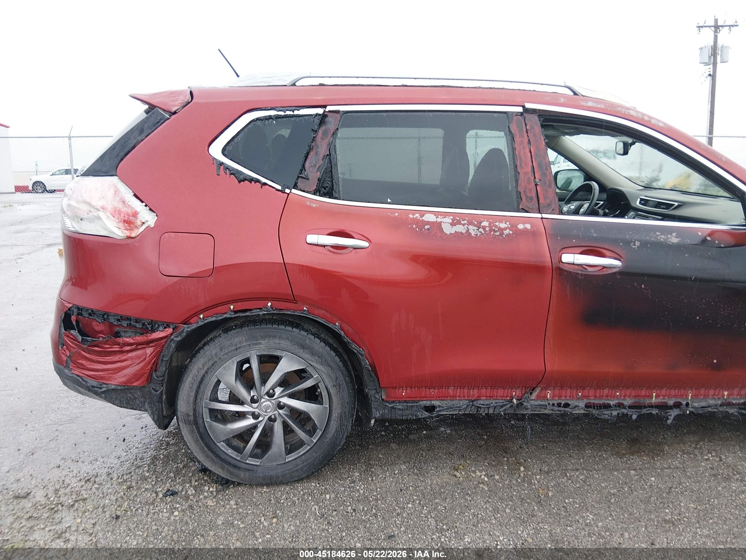 2015 Nissan Rogue Sl Red vin: 5N1AT2MT8FC847993