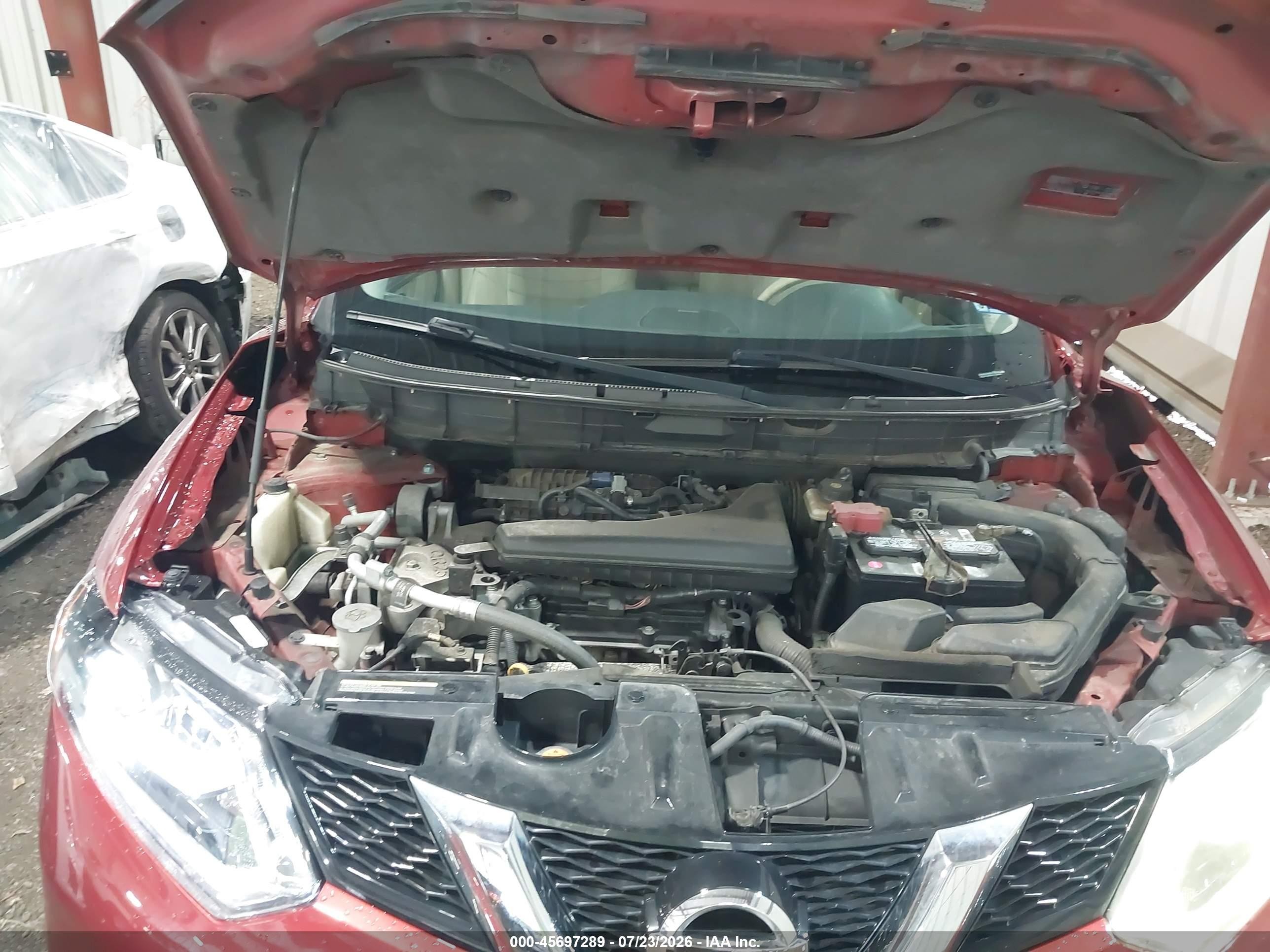 2015 Nissan Rogue Sl Red vin: 5N1AT2MT8FC849050