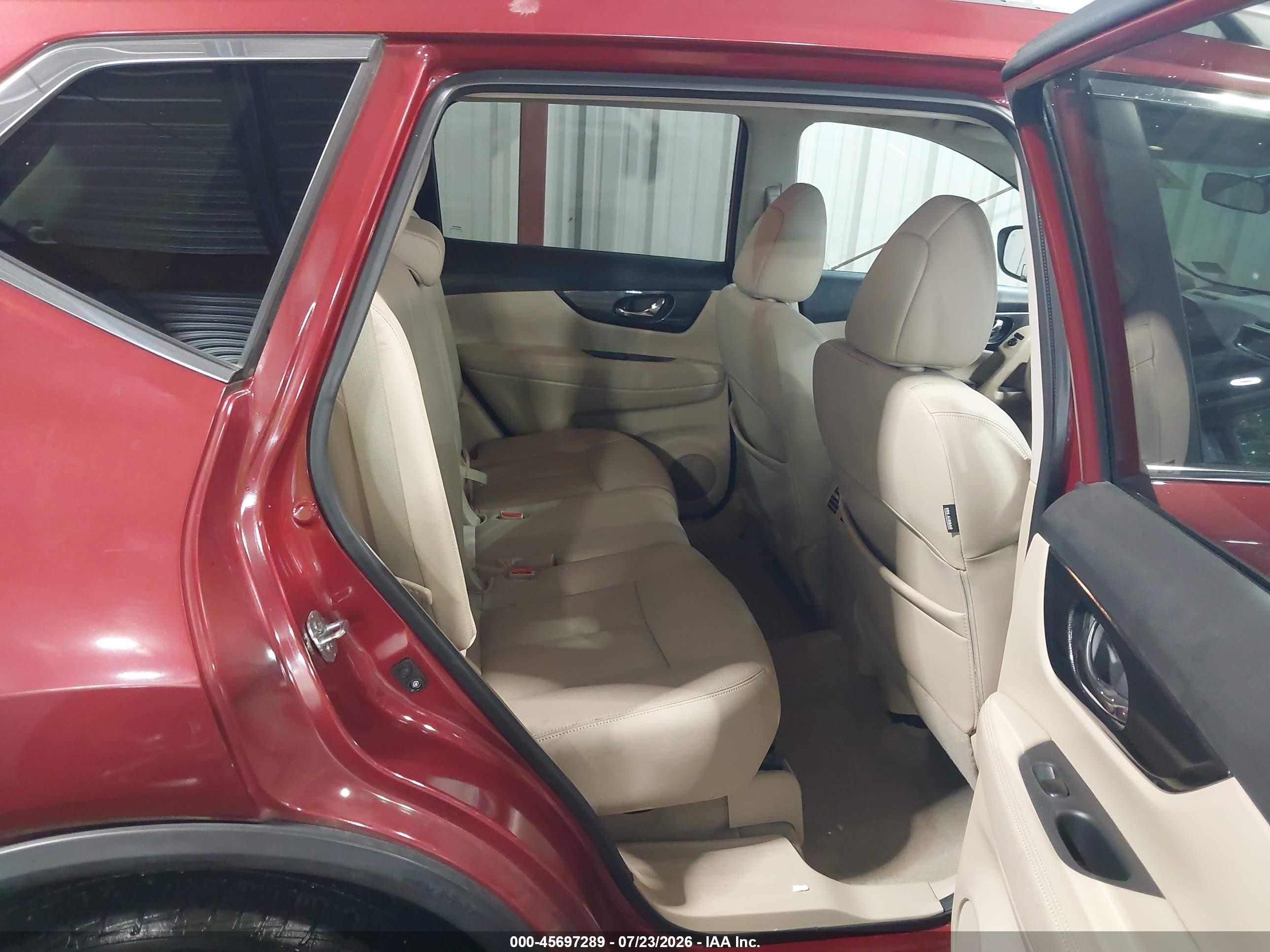 2015 Nissan Rogue Sl Red vin: 5N1AT2MT8FC849050
