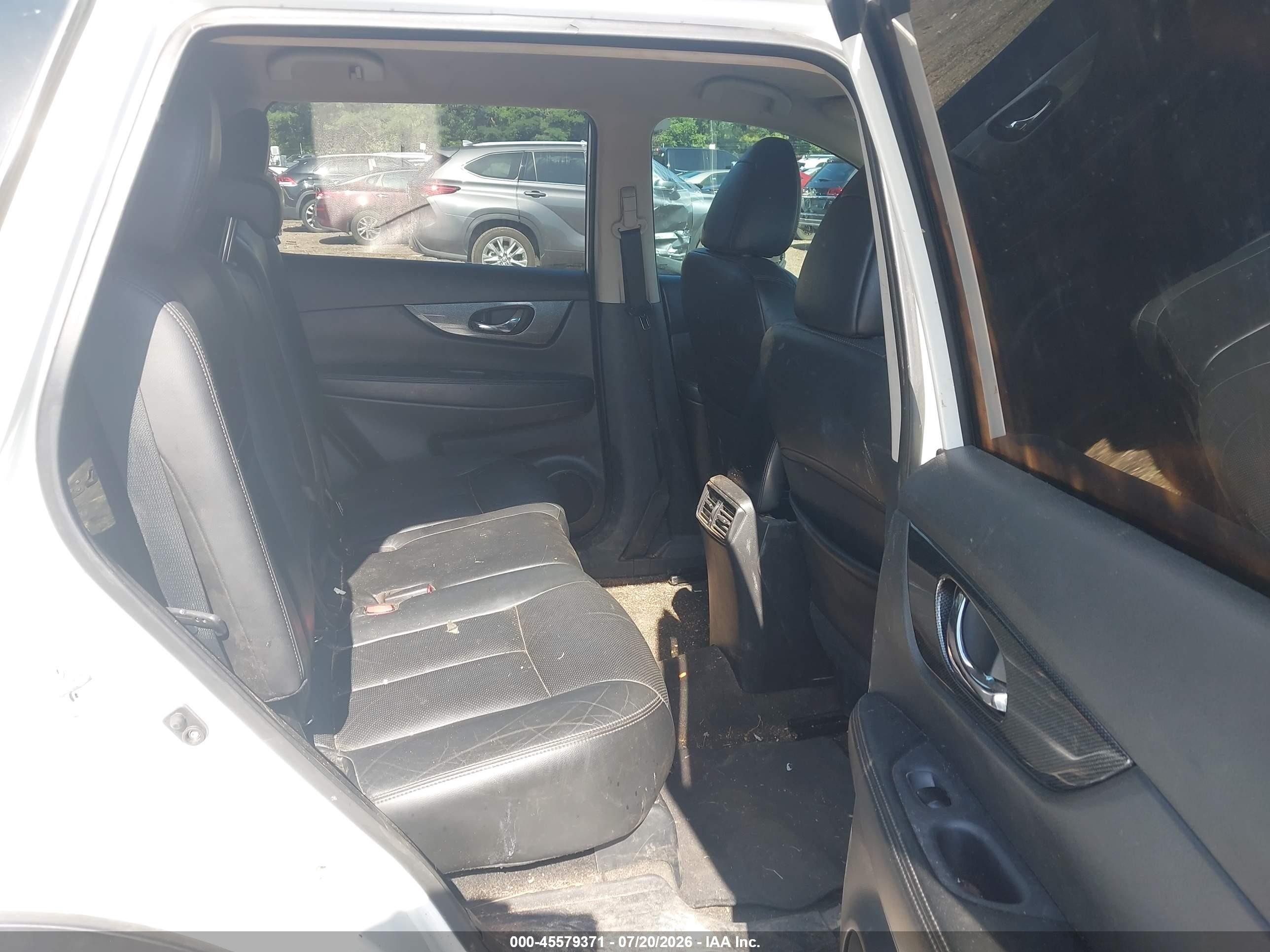 2015 Nissan Rogue Sl White vin: 5N1AT2MT8FC862302