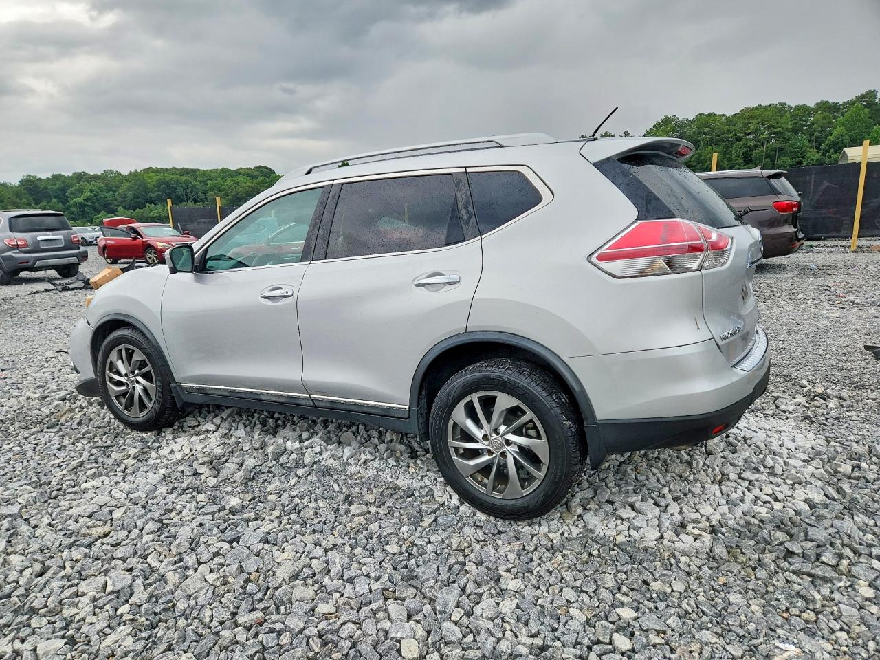 2015 Nissan Rogue Sl Silver vin: 5N1AT2MT8FC895557