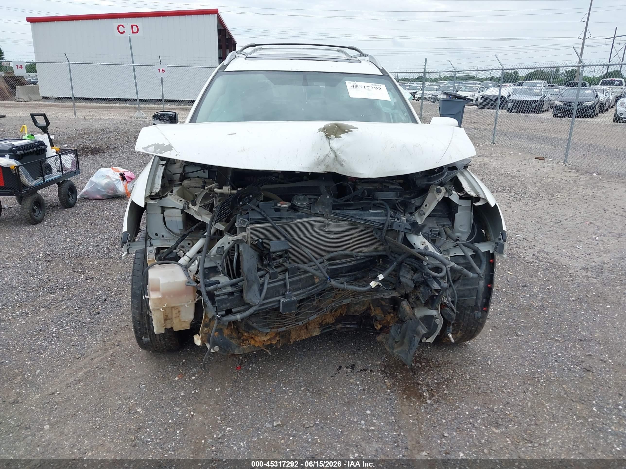 2015 Nissan Rogue Sl White vin: 5N1AT2MT8FC896255