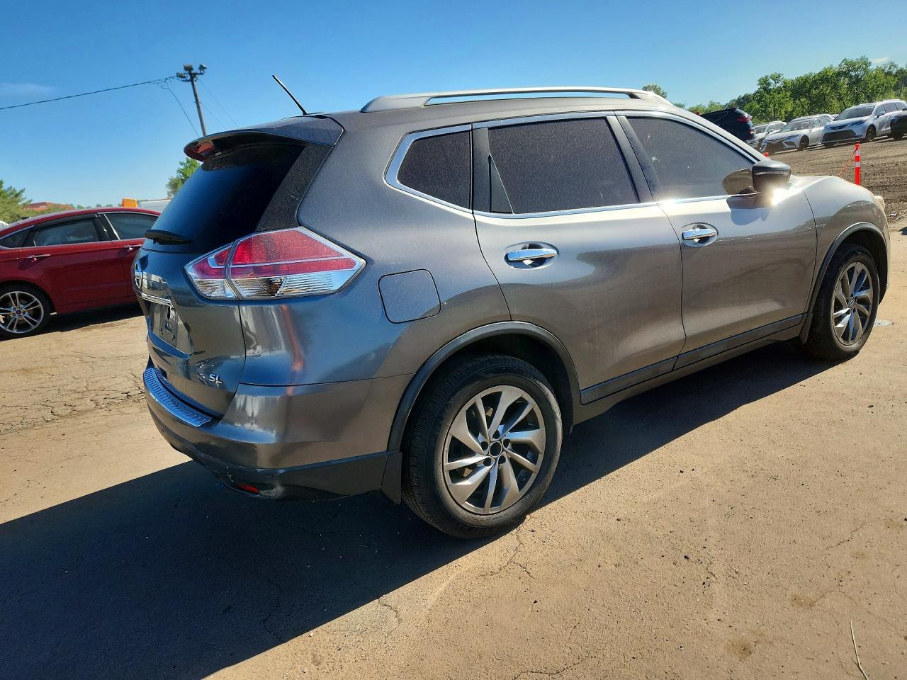 2015 Nissan Rogue Sl Gray vin: 5N1AT2MT8FC906217