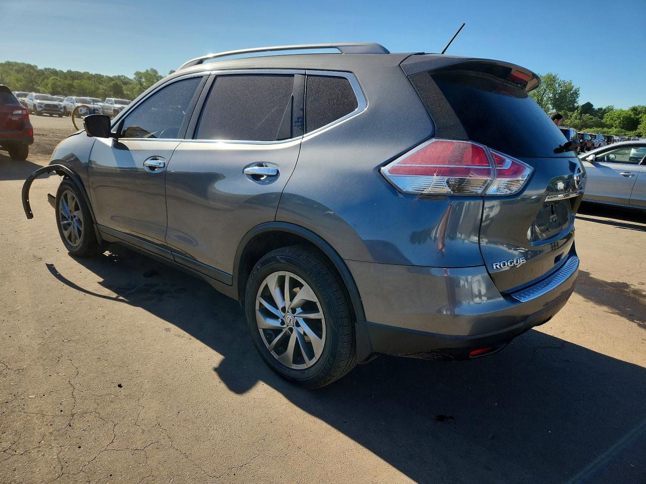 2015 Nissan Rogue Sl Gray vin: 5N1AT2MT8FC906217